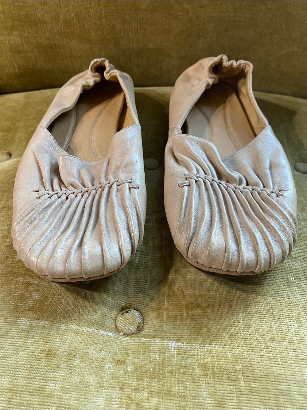 Peach pink leather ballerina flats by Chocolat Blu, size 8 ,, new - Picture 3 of 5